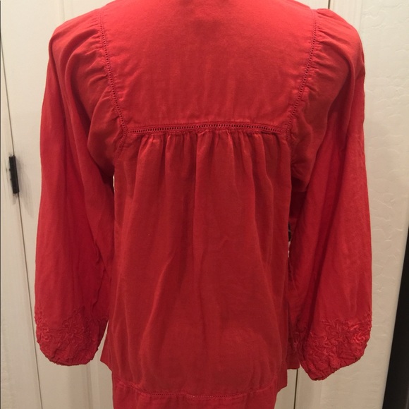 Lucky Brand Reddish Orange blouse 🌸Size Medium - Picture 4 of 5